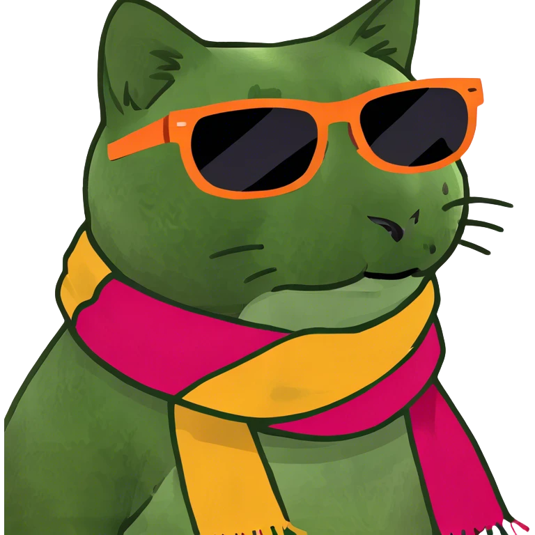 Cat with sunglasses emoji