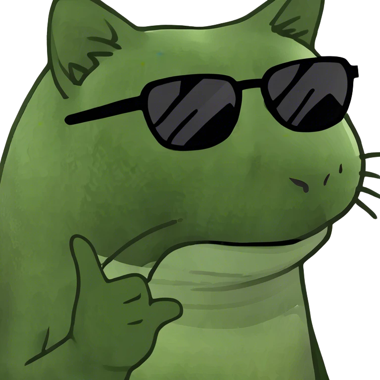 Cat with sunglasses emoji