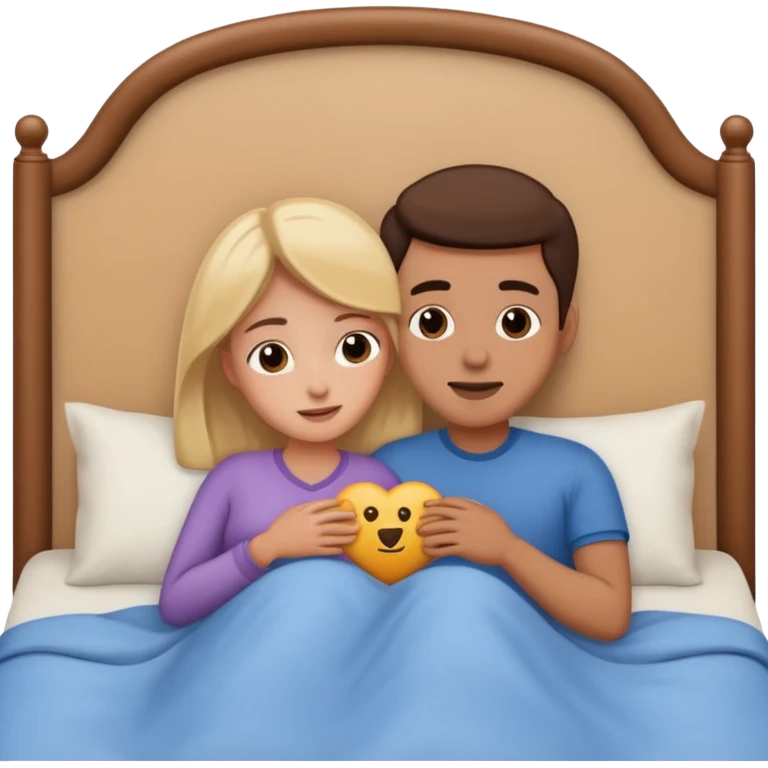 Naked couple on bed emoji