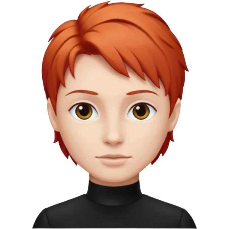 red haired racer with black outfit emoji