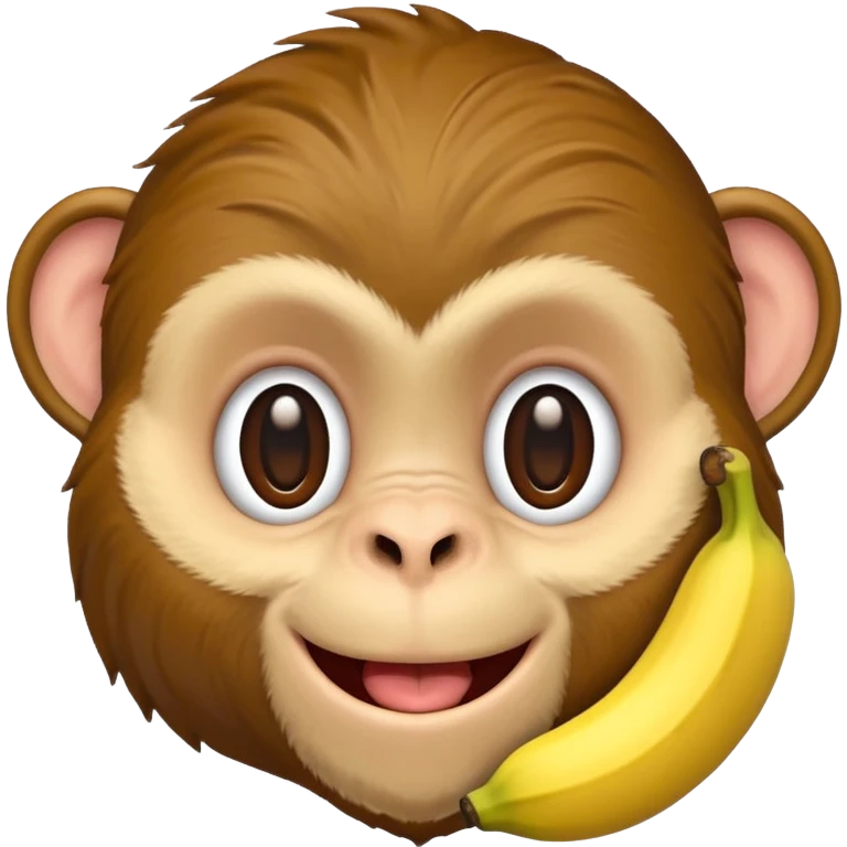monkey with nose that looks like a banana emoji