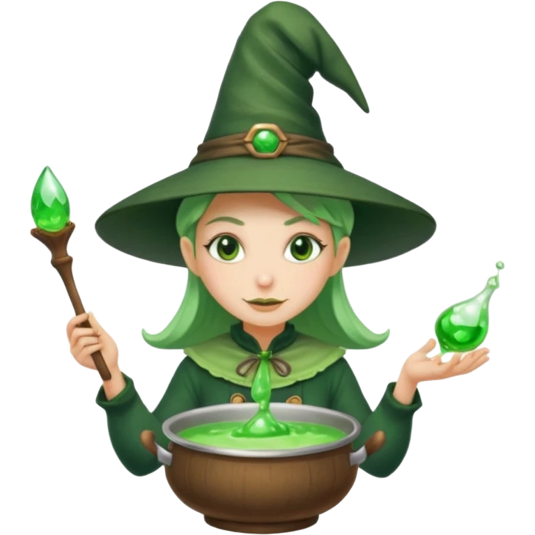 green witch cooking potion emoji