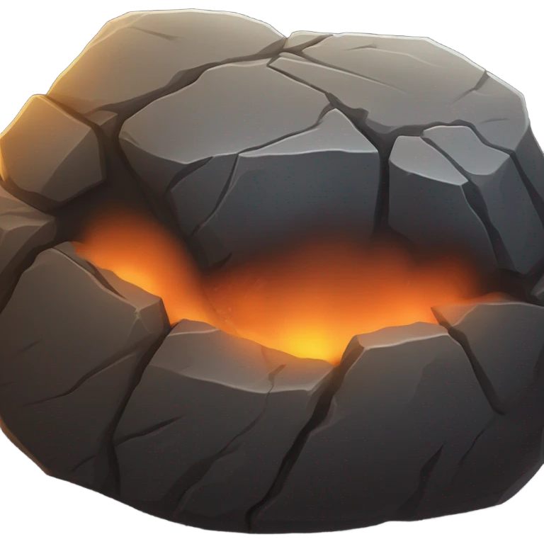 The rock smoldering  emoji