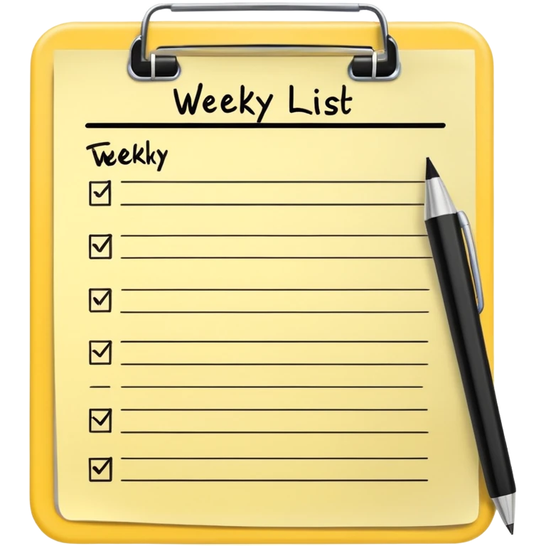 weekly to-do list emoji