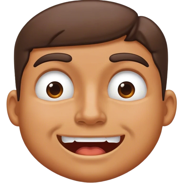 Mewing with jawline emoji
