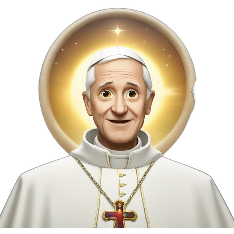 Pope announcing aliens emoji