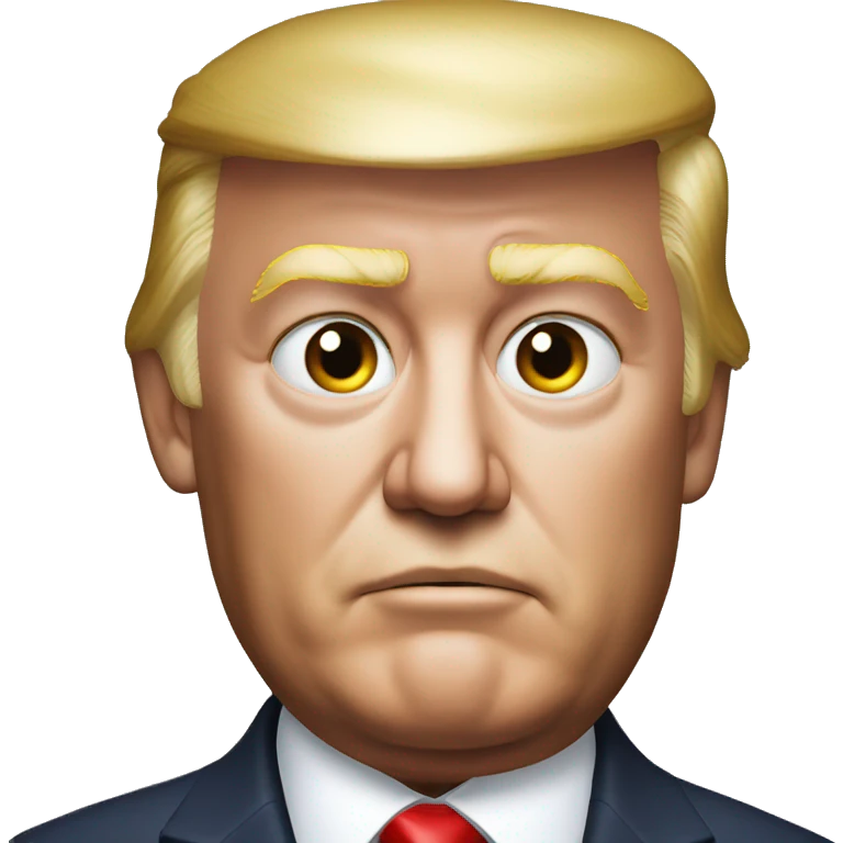 trump photorealistic serious emoji