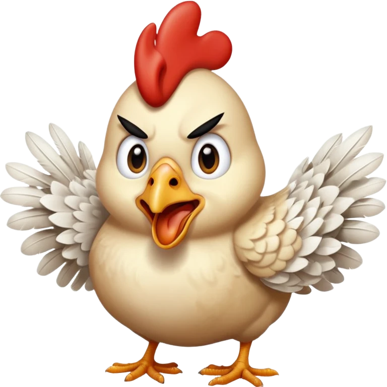 Chicken screaming emoji