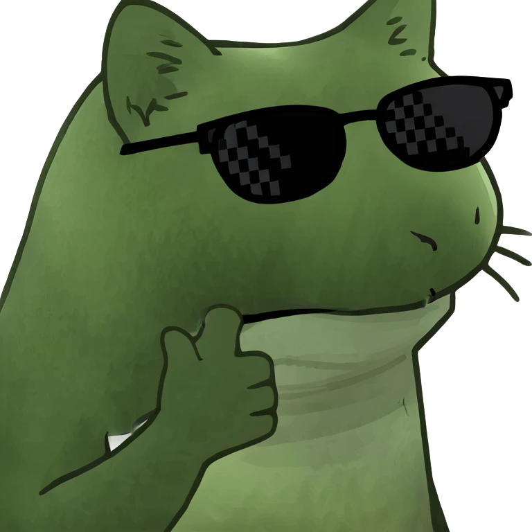 Cat with sunglasses emoji