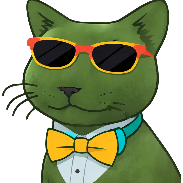 Cat with sunglasses emoji