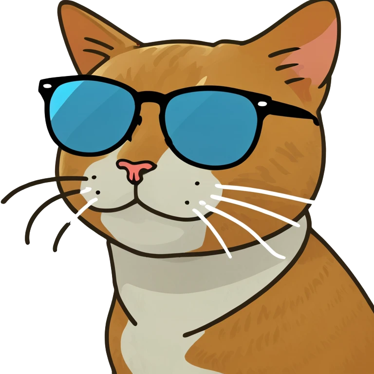 Cat with sunglasses emoji