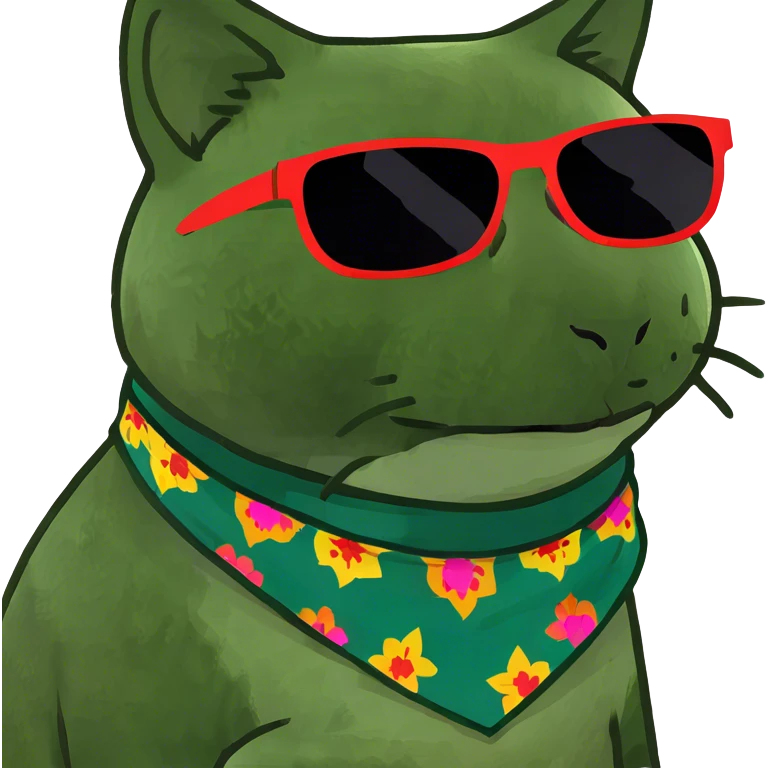 Cat with sunglasses emoji