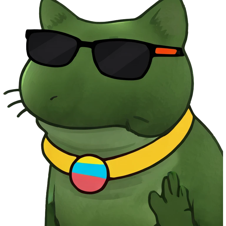 Cat with sunglasses emoji