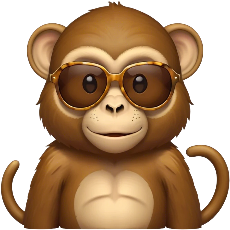 Monkey with sunglasses on emoji