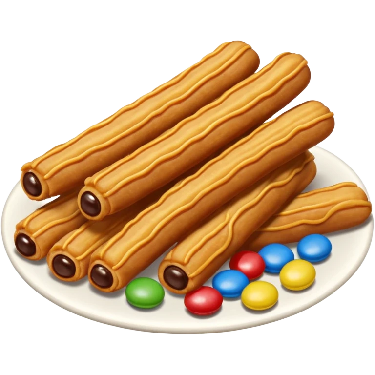 churros + m&ms emoji