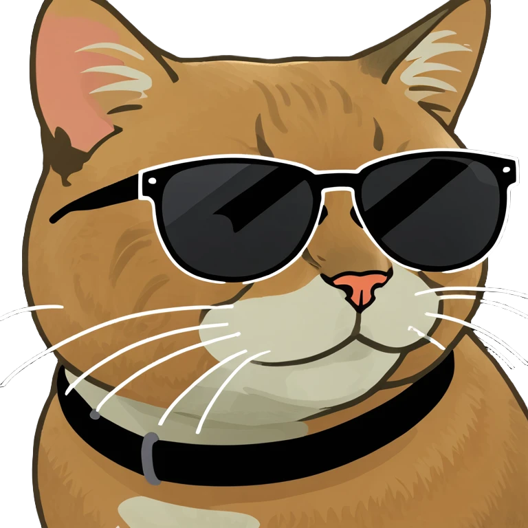 Cat with sunglasses emoji