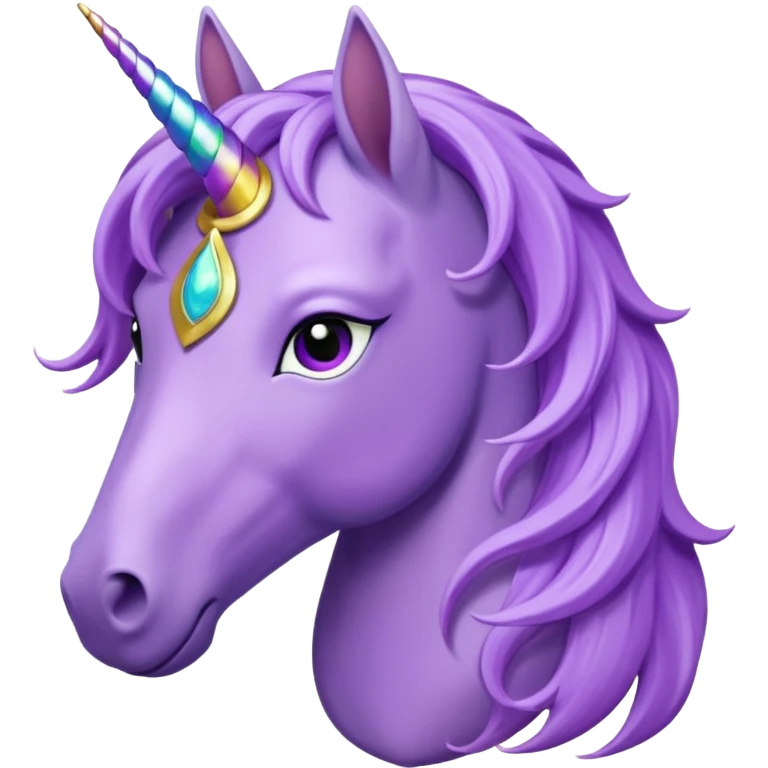 Purple unicorn emoji