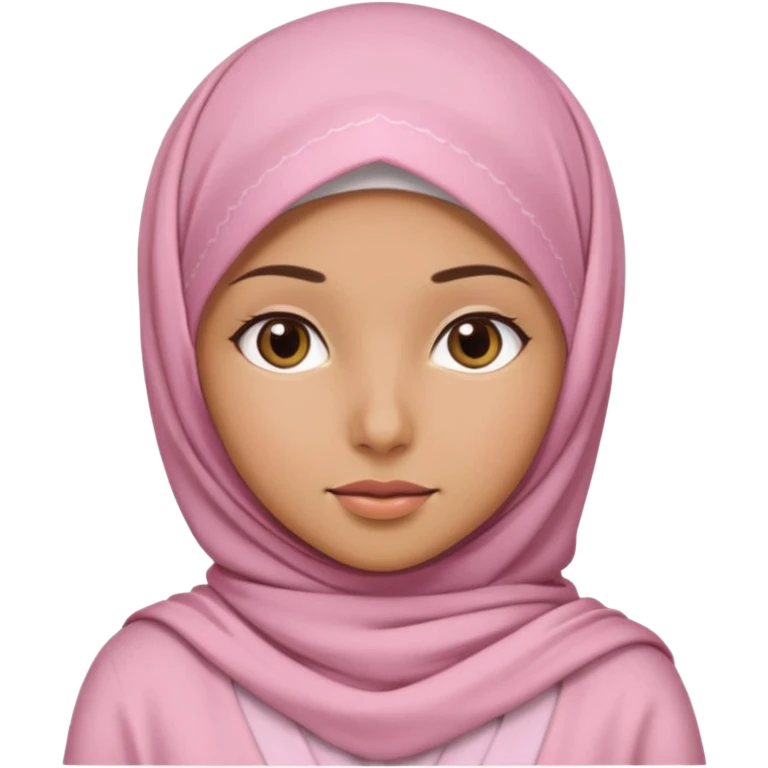 بنت ذات بشره حنطيه محجبه لابسه وردي فاتح emoji