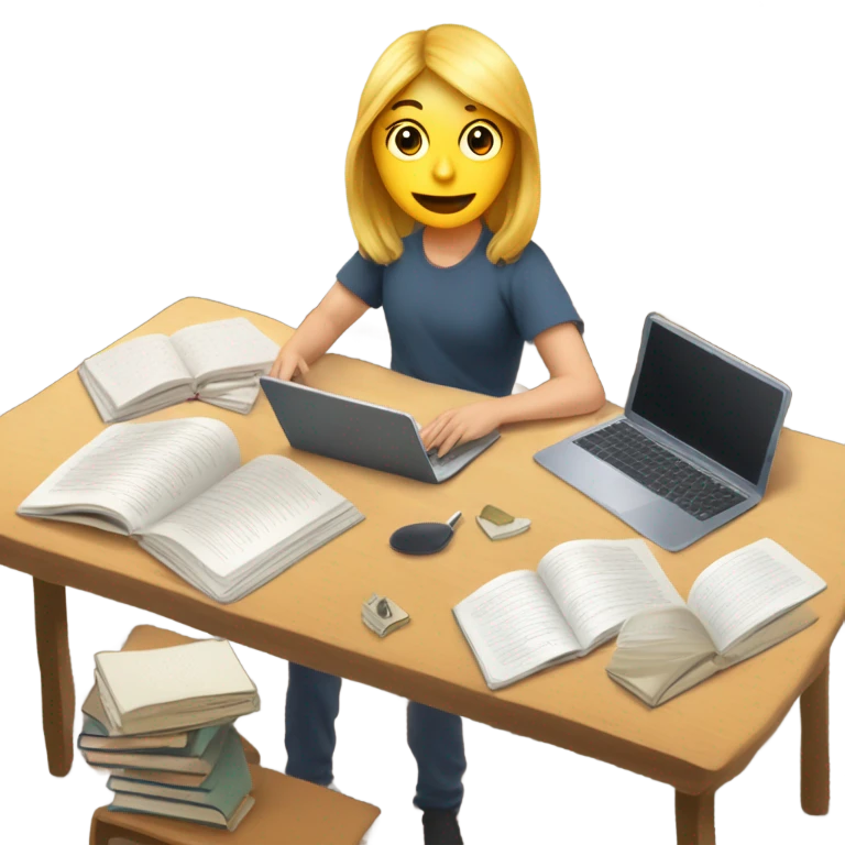 Studying  emoji