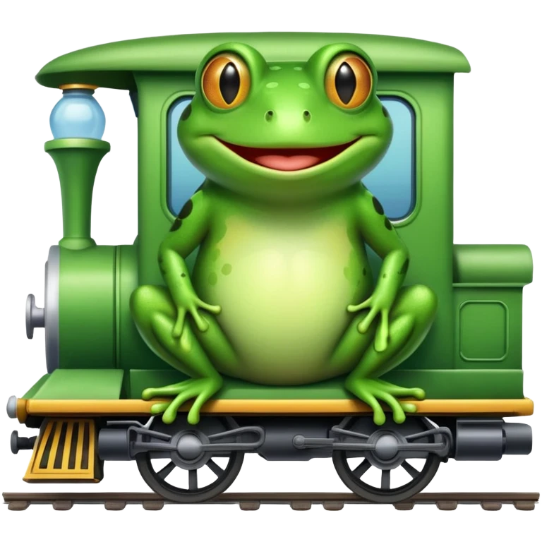 Frog in a train  emoji