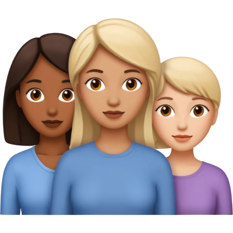3 different women emoji