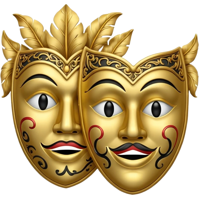 Tragedy and comedy mask emoji