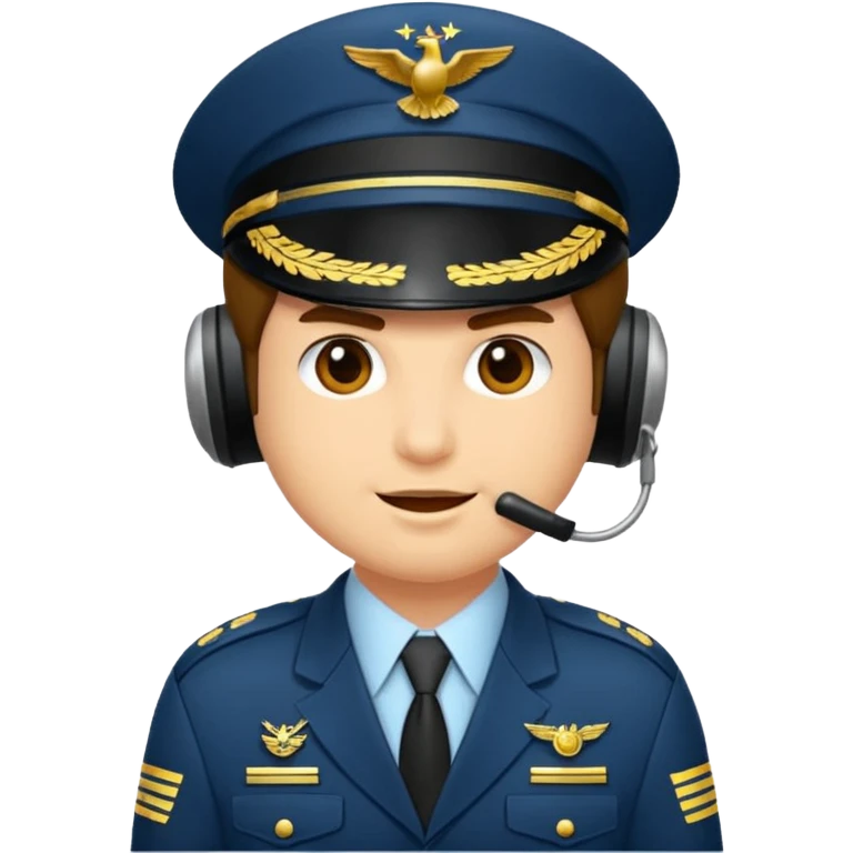 kulaklığı olan bir pilot emoji
