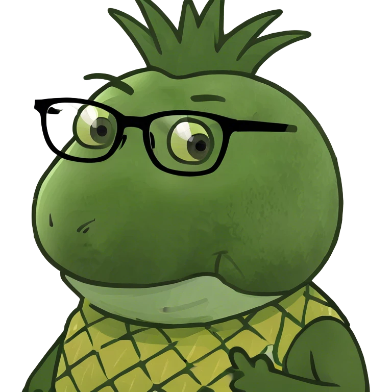 Pineapple with glasses  emoji