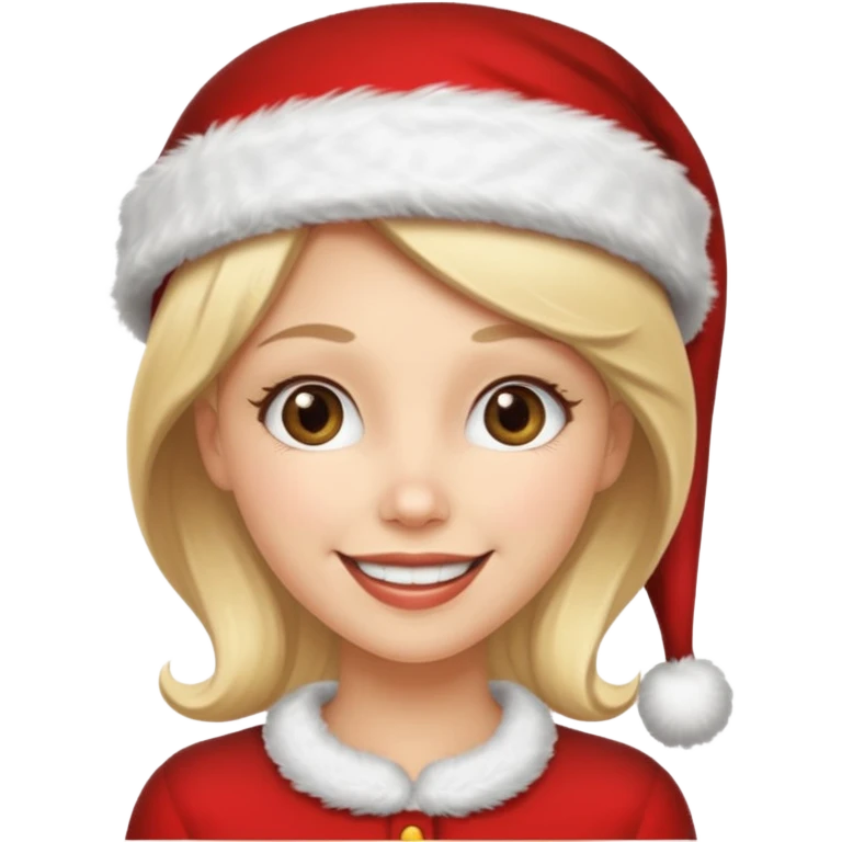 Blondie woman santa clauss emoji