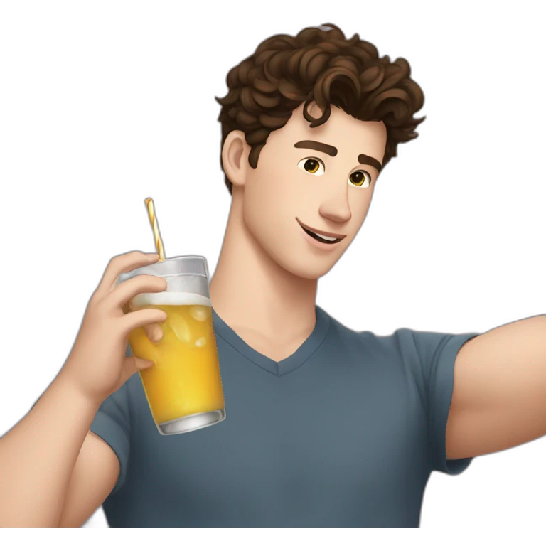 Shawn mendes drinking emoji