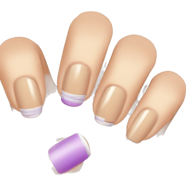 French tip nails emoji