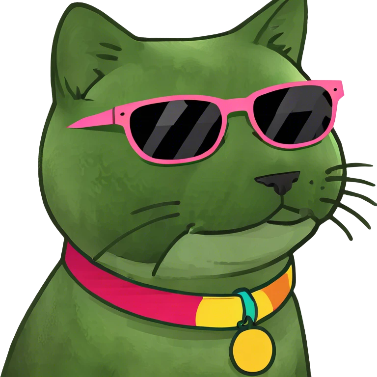 Cat with sunglasses emoji