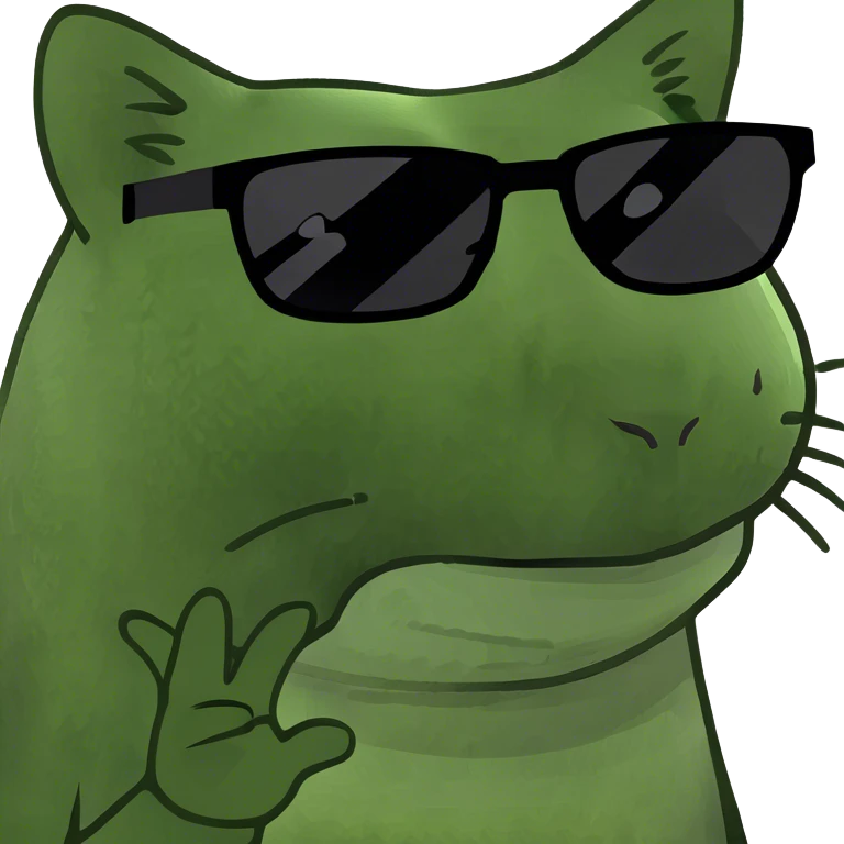 Cat with sunglasses emoji