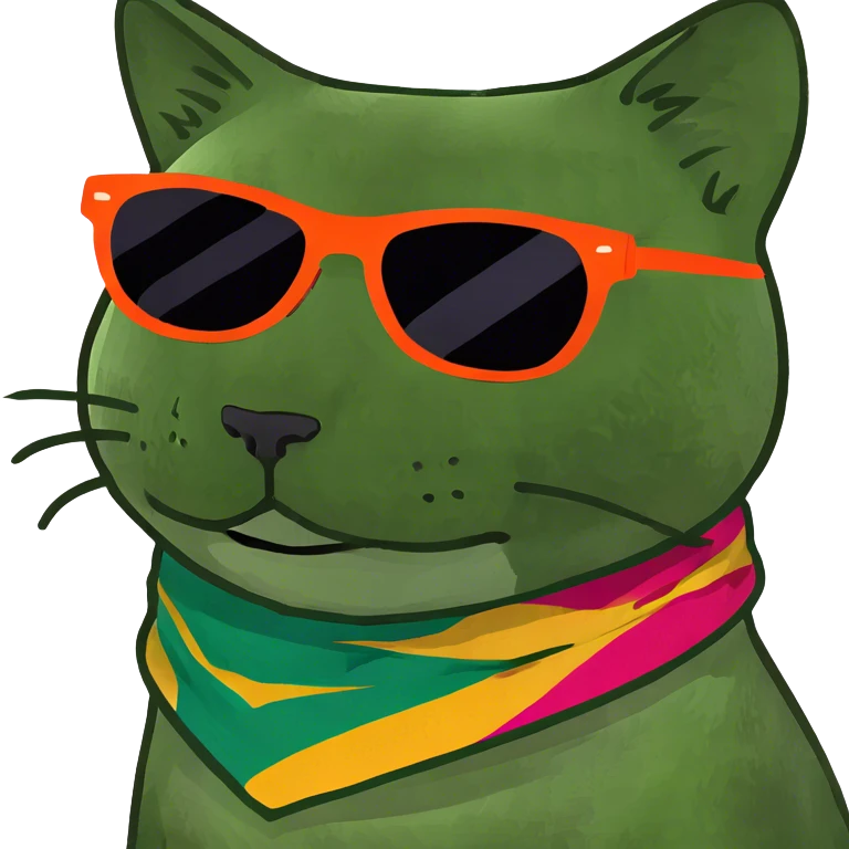 Cat with sunglasses emoji
