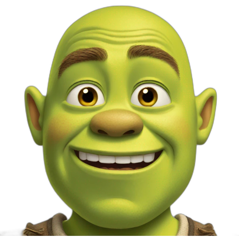 Surprised Shrek meme emoji