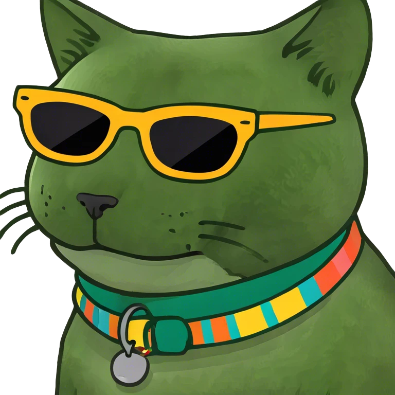 Cat with sunglasses emoji