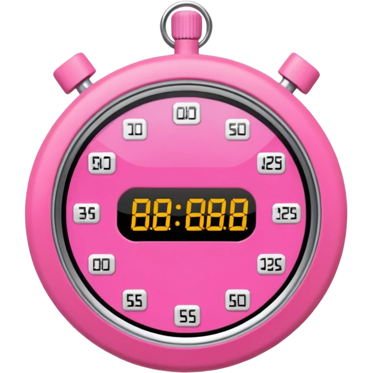 pink stop watch emoji