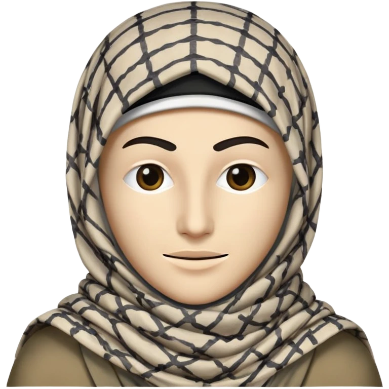 Anonymous face with keffiyeh emoji