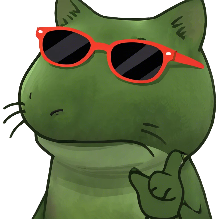 Cat with sunglasses emoji