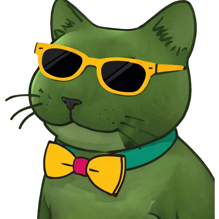 Cat with sunglasses emoji