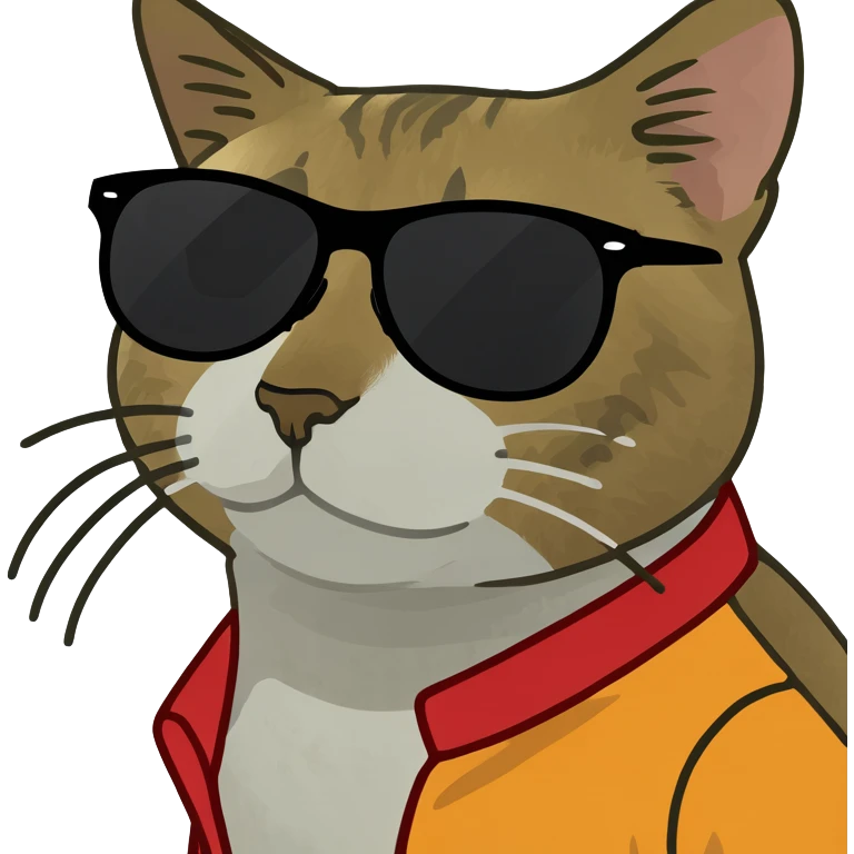 Cat with sunglasses emoji