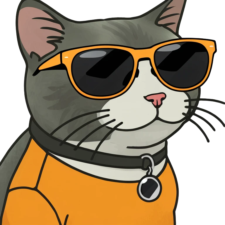 Cat with sunglasses emoji