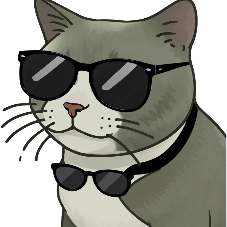 Cat with sunglasses emoji