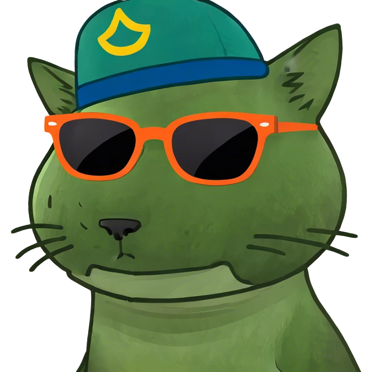 Cat with sunglasses emoji