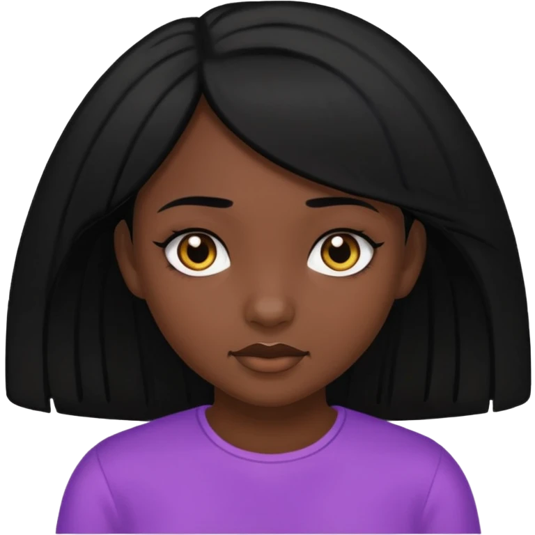 بنت سمرا شعر اسود  emoji