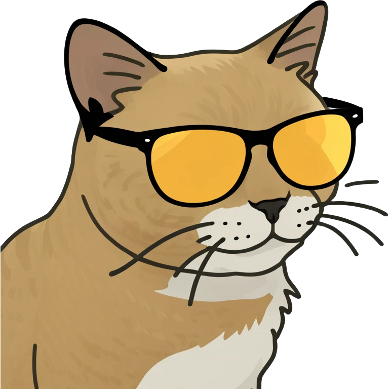 Cat with sunglasses emoji