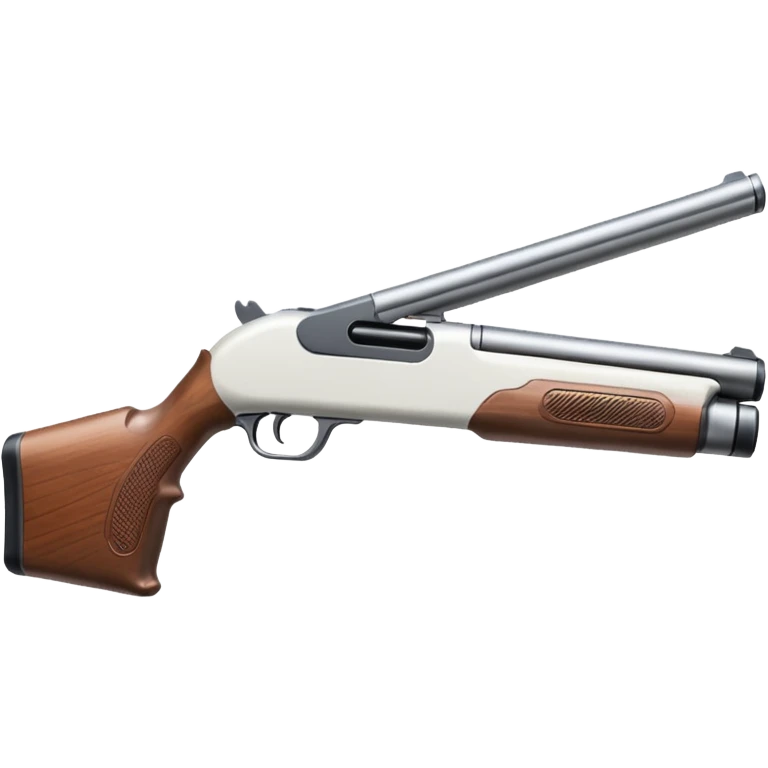 white coloured shotgun spas12 white emoji