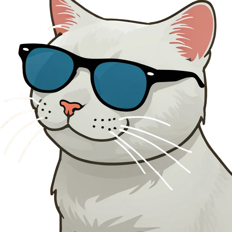 Cat with sunglasses emoji