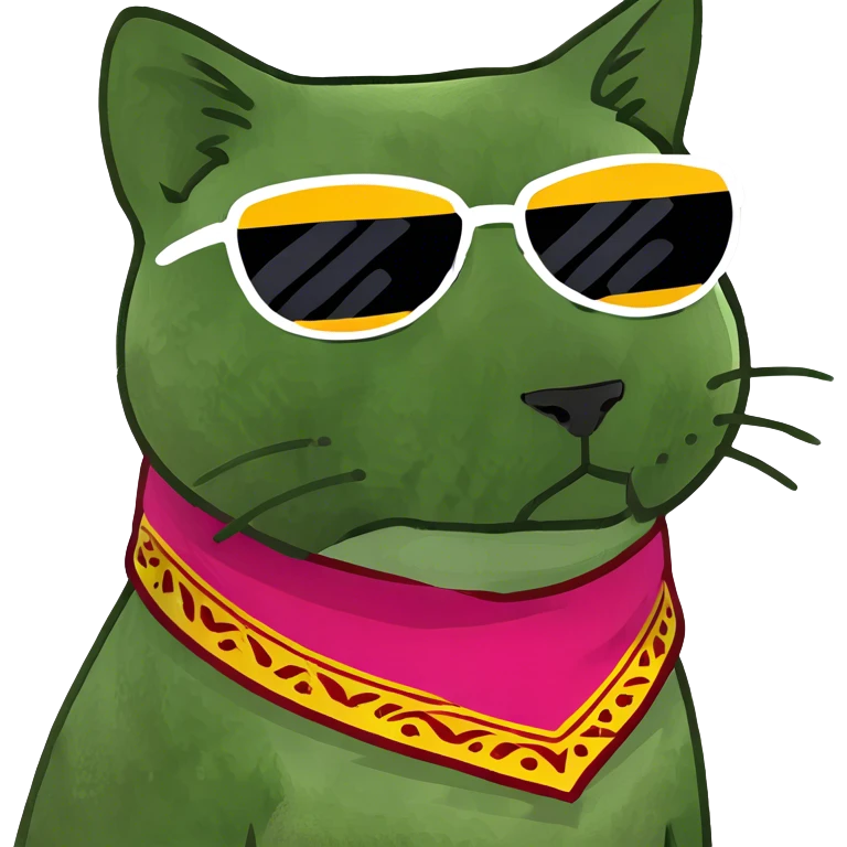 Cat with sunglasses emoji