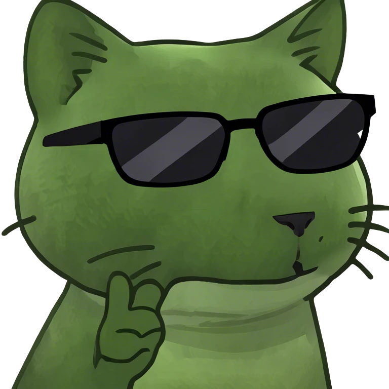 Cat with sunglasses emoji